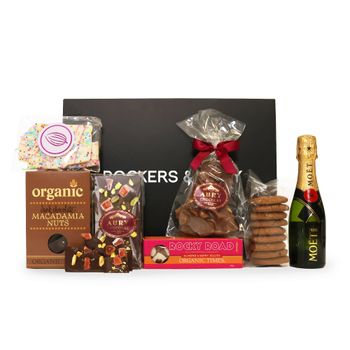 Choc-o-lot Hamper & Mini Moet